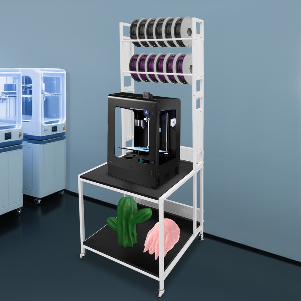 3D Printer Stand Heavy Duty Mobile Printer Table with Wheels for Studio Office