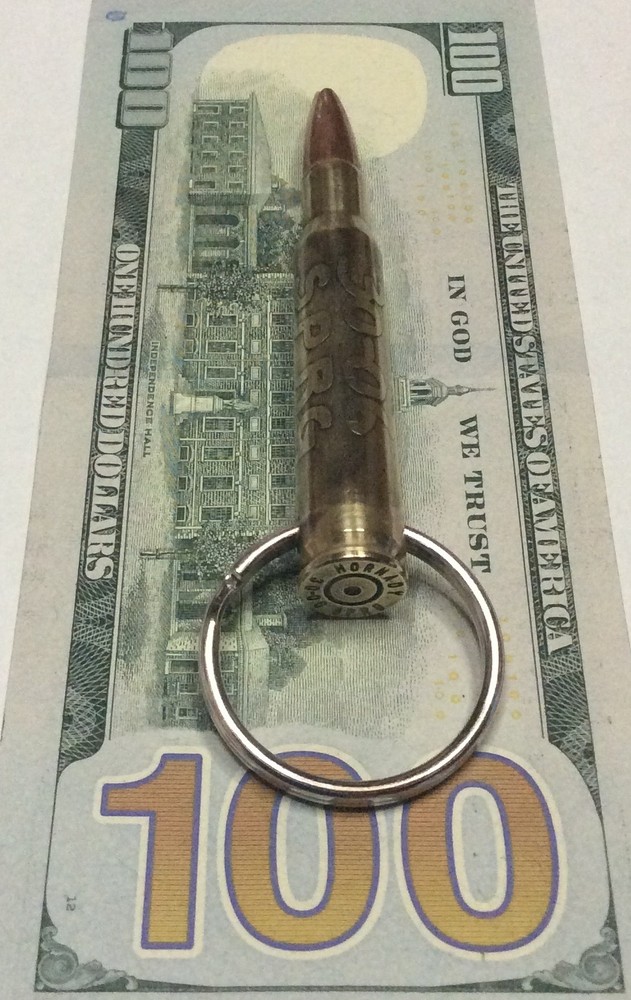 30-06 SPRG BULLET KEYCHAIN, KEYRING 30-06 ACID ETCH