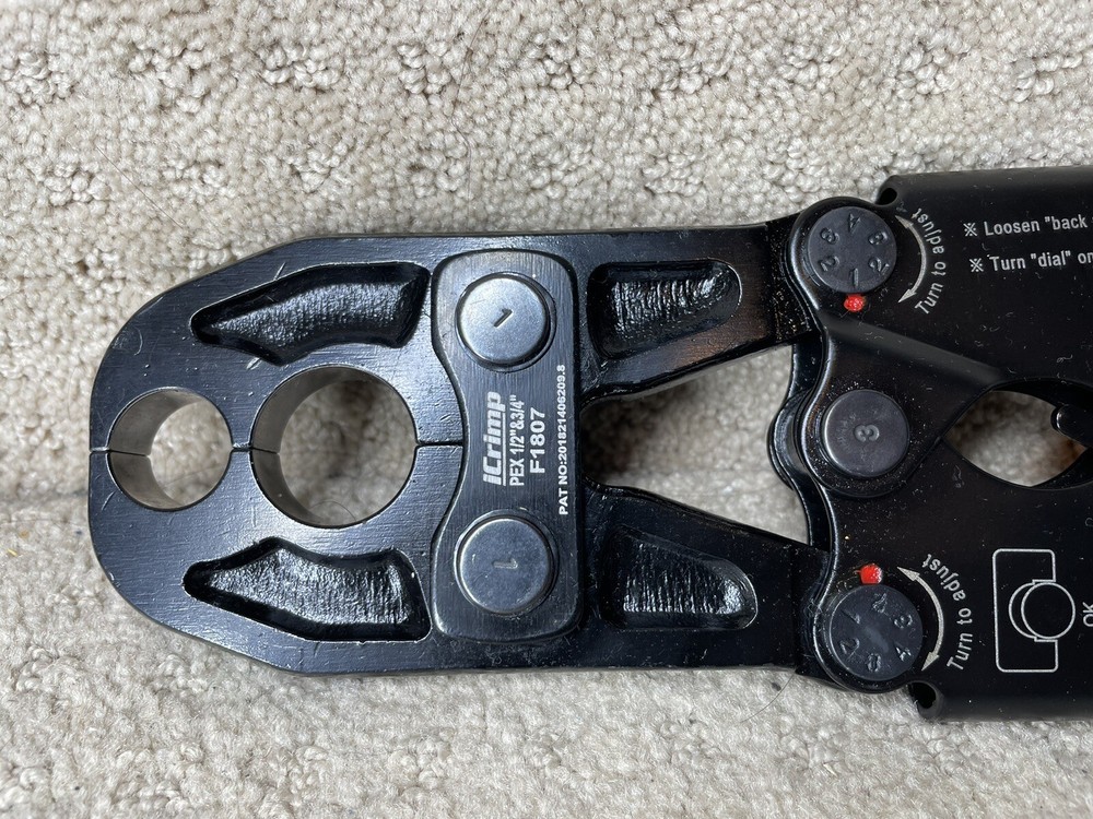 iCrimp F1807, 1/2" & 3/4" Pex Full Circle Crimp Tool