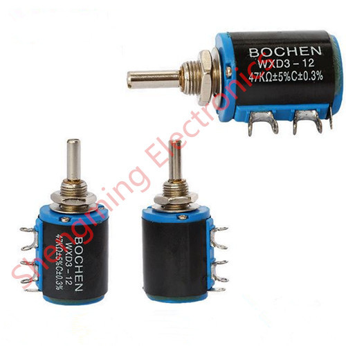 2pcs WXD3-12 22K Ohm Multi-Turn Wirewound Potentiometer