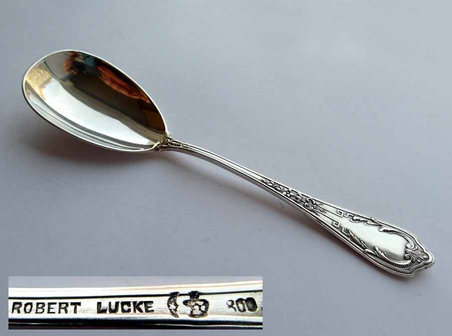 Serving Spoon/Serving Spoon / Cream Spoon Empire Robert Hatch 800er Silver G516