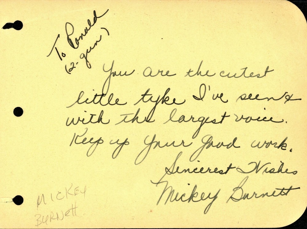 MICKEY BURNETT / MICHAEL O'LEARY Autographs