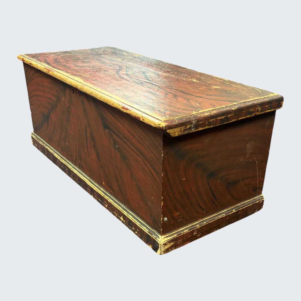 19th Century Grain Painted Banket Chest