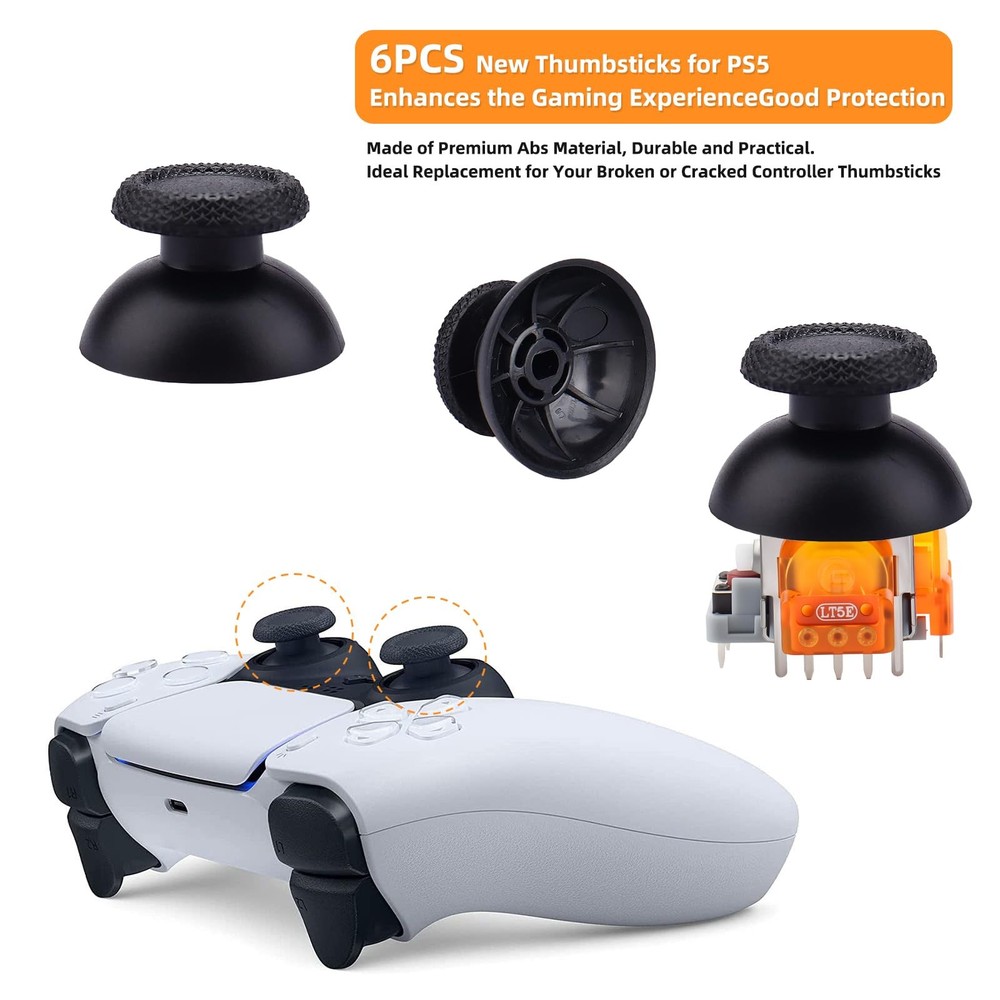 TMR Electromagnetic Joysticks Replacement for DualSense PS5 Controller, 3D An...