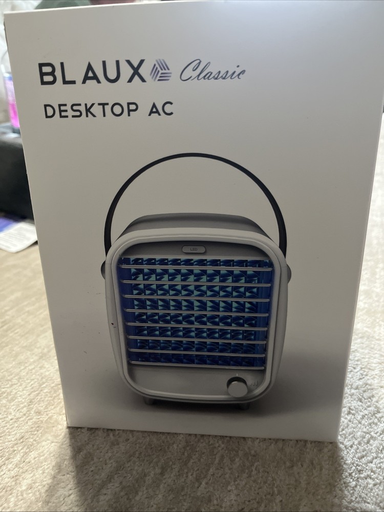 Blaux Classic Desktop AC Air Cooler+Humidifier White+Black Handle+Mood Light