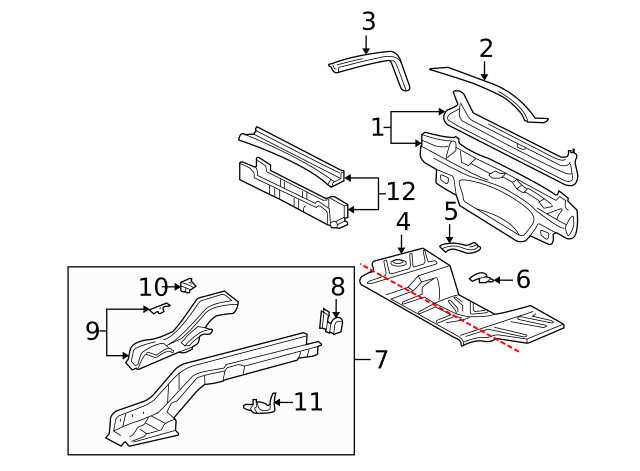 Genuine GM Panel Above Lid 25721159