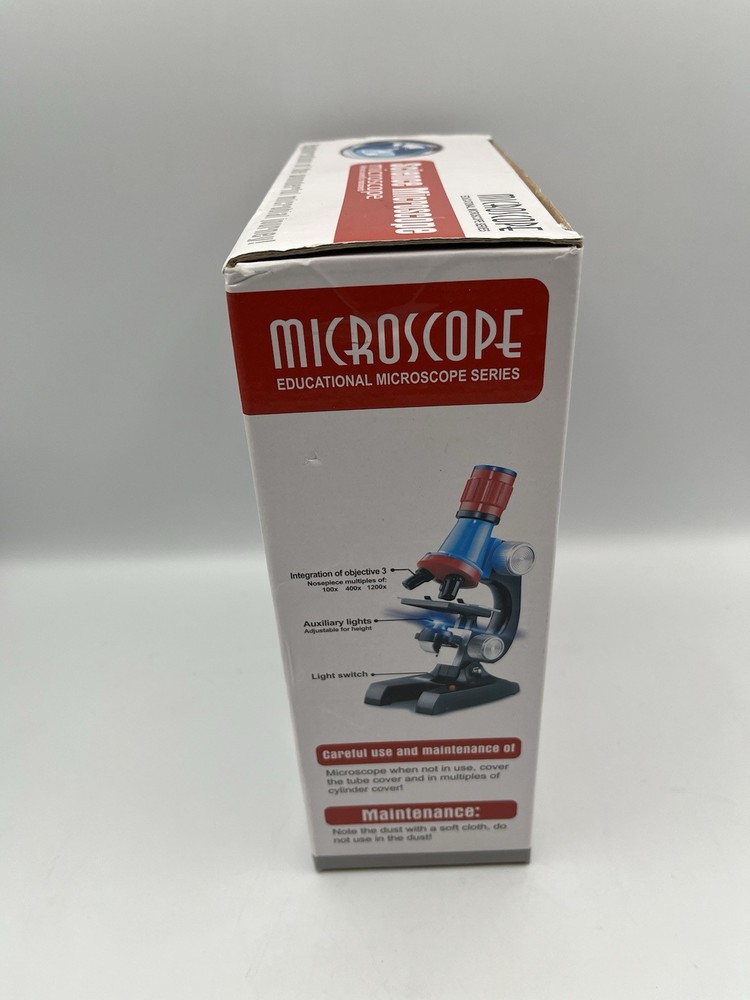 Science Microscope Educational Series 1200x 400x 100x Magnification