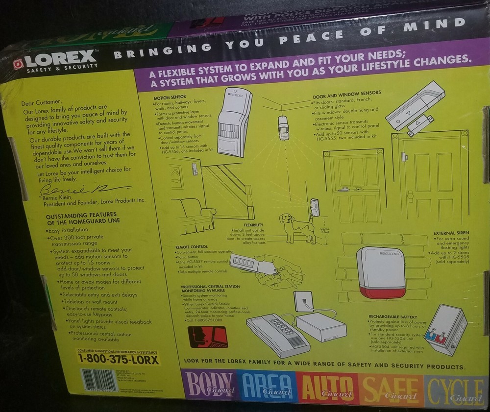 NEW Lorex Home Guard Wireless Security System HG-5551z SEALED