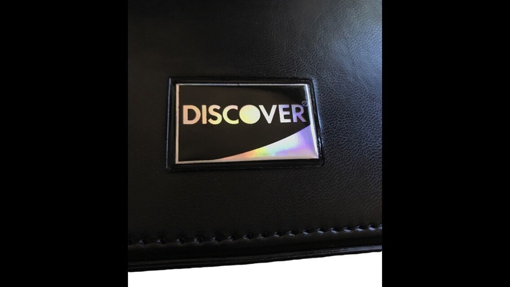 NEW~DISCOVER Double Panel Check Presenter / Restaurant Bill / Server Book Black