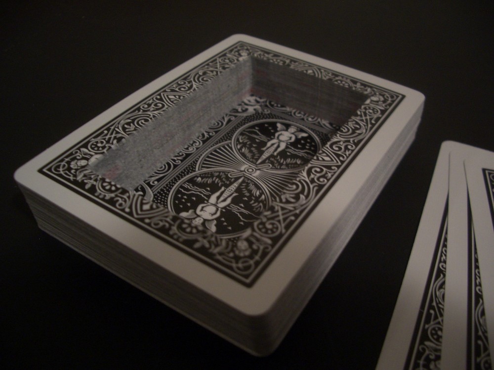 HOLLOW DECK, Secret Compartment, Hide object in playing cards! BICYCLE BLACK