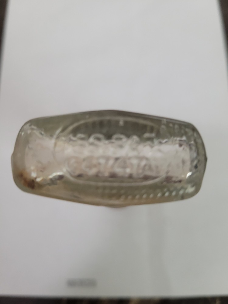 Vintage Glass Bottle 4" tall