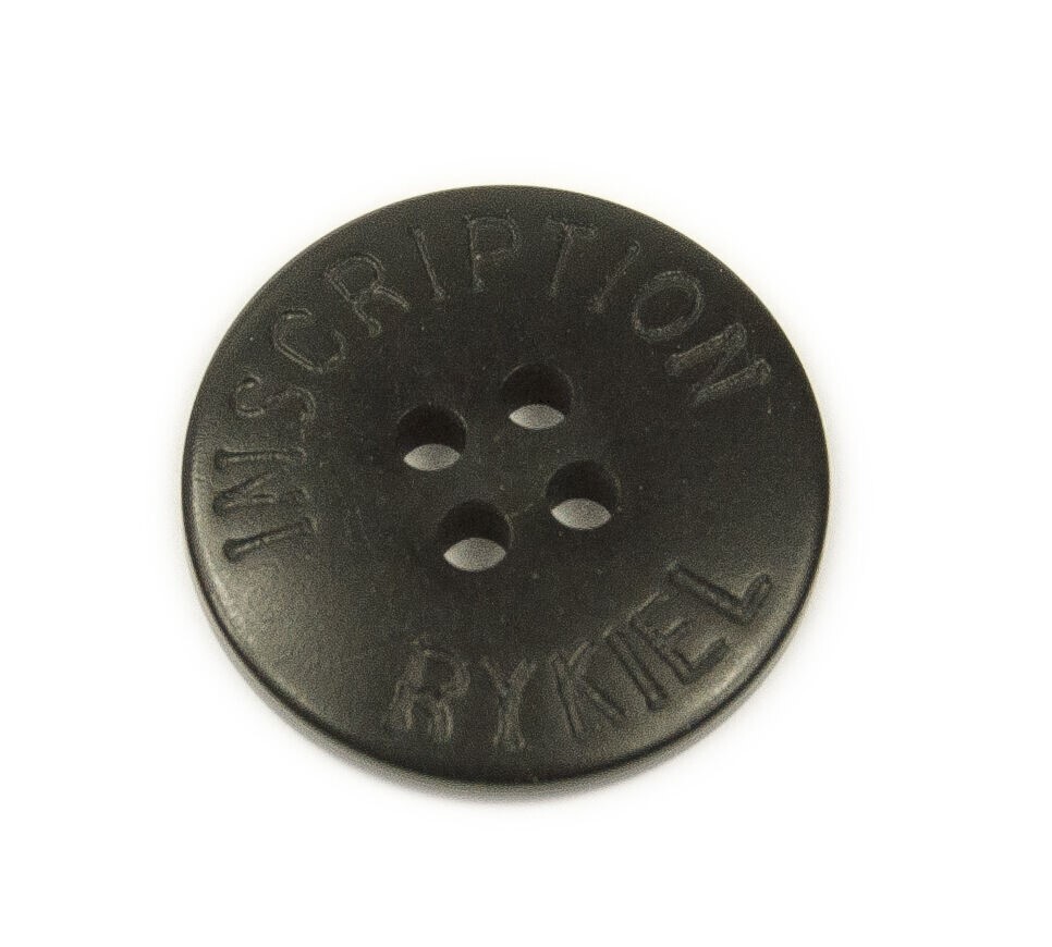 Sonia Rykiel Inscription Brand Black Replacement Main Front button .75"