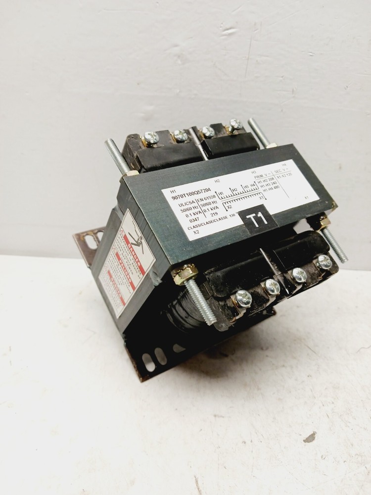 SQUARE D 9070T100Q57204 .1 KVA INDUSTRIAL CONTROL TRANSFORMER PRIM:480 VAC