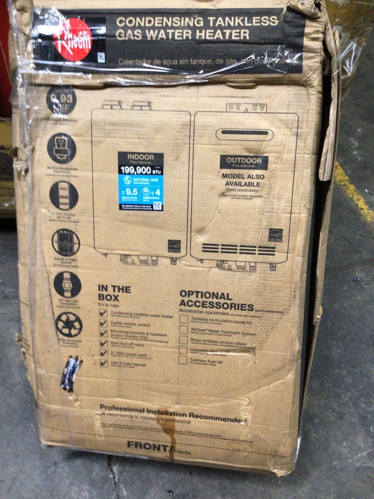 RHEEM RTGH-95DVLN-2 Indoor Natural Gas Condensing Tankless Water Heater NEW