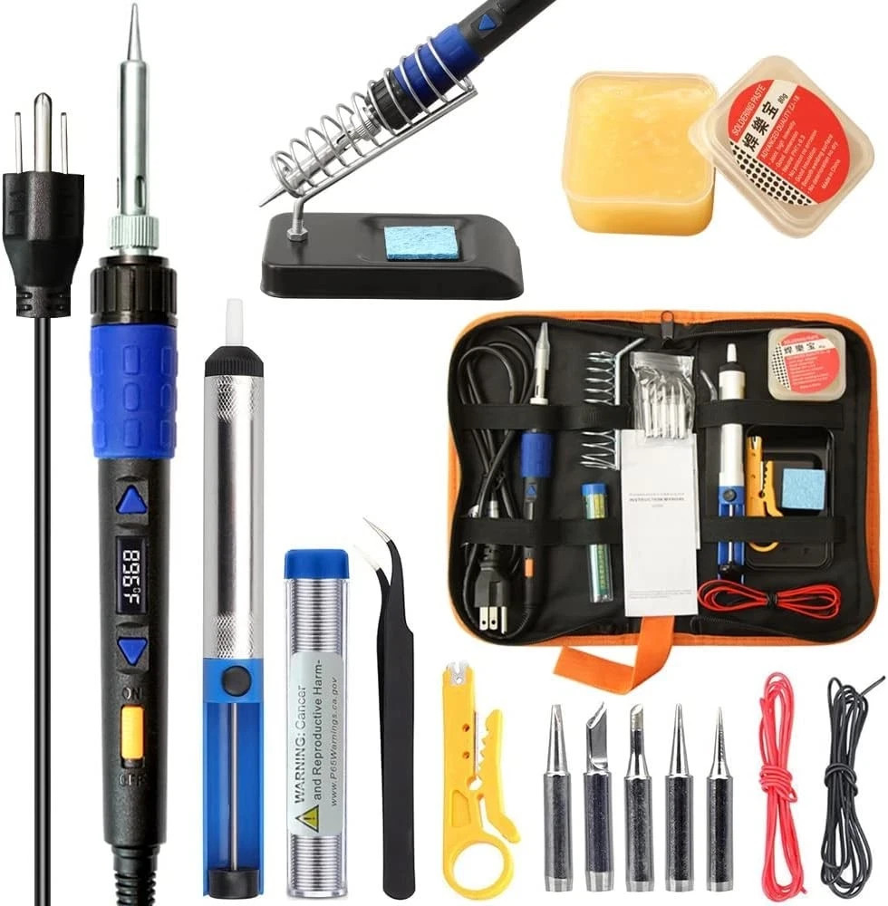 110W Electronics Soldering Iron Kit - LCD Digital Soldering Iron Adjustable