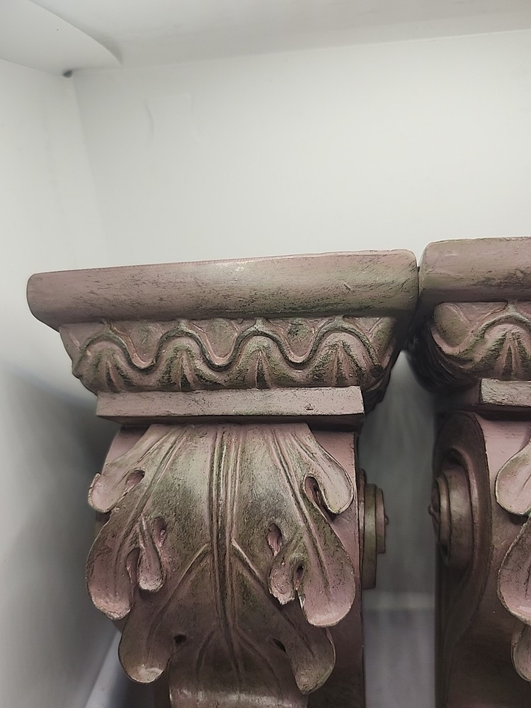 Pair Vintage Corbels Plaster Architectural Trims