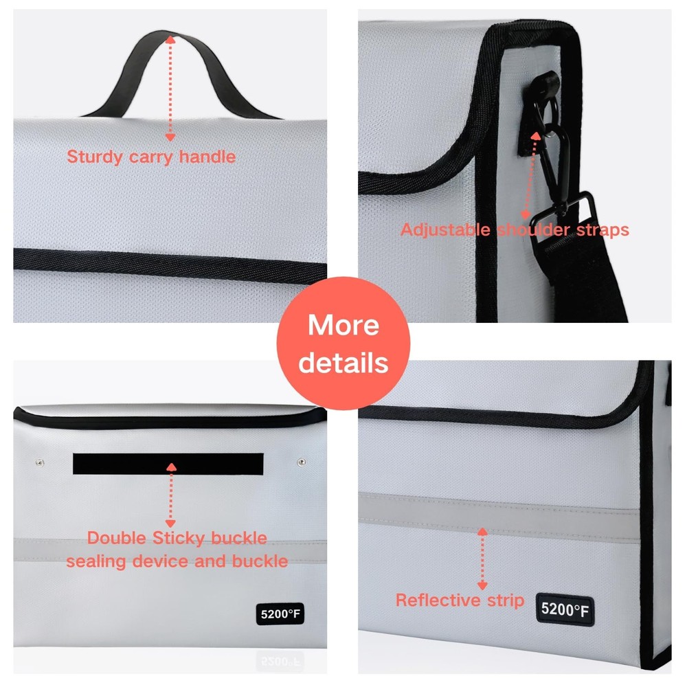 Fireproof Document Organizer - Waterproof & Fireproof Document Box for Home, ...