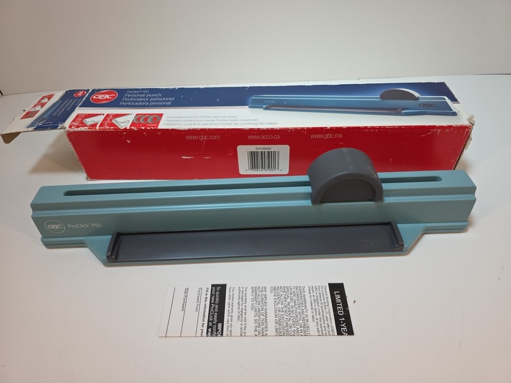 GBC ProClick P50 6-Sheet Manual Desktop Binding Punch