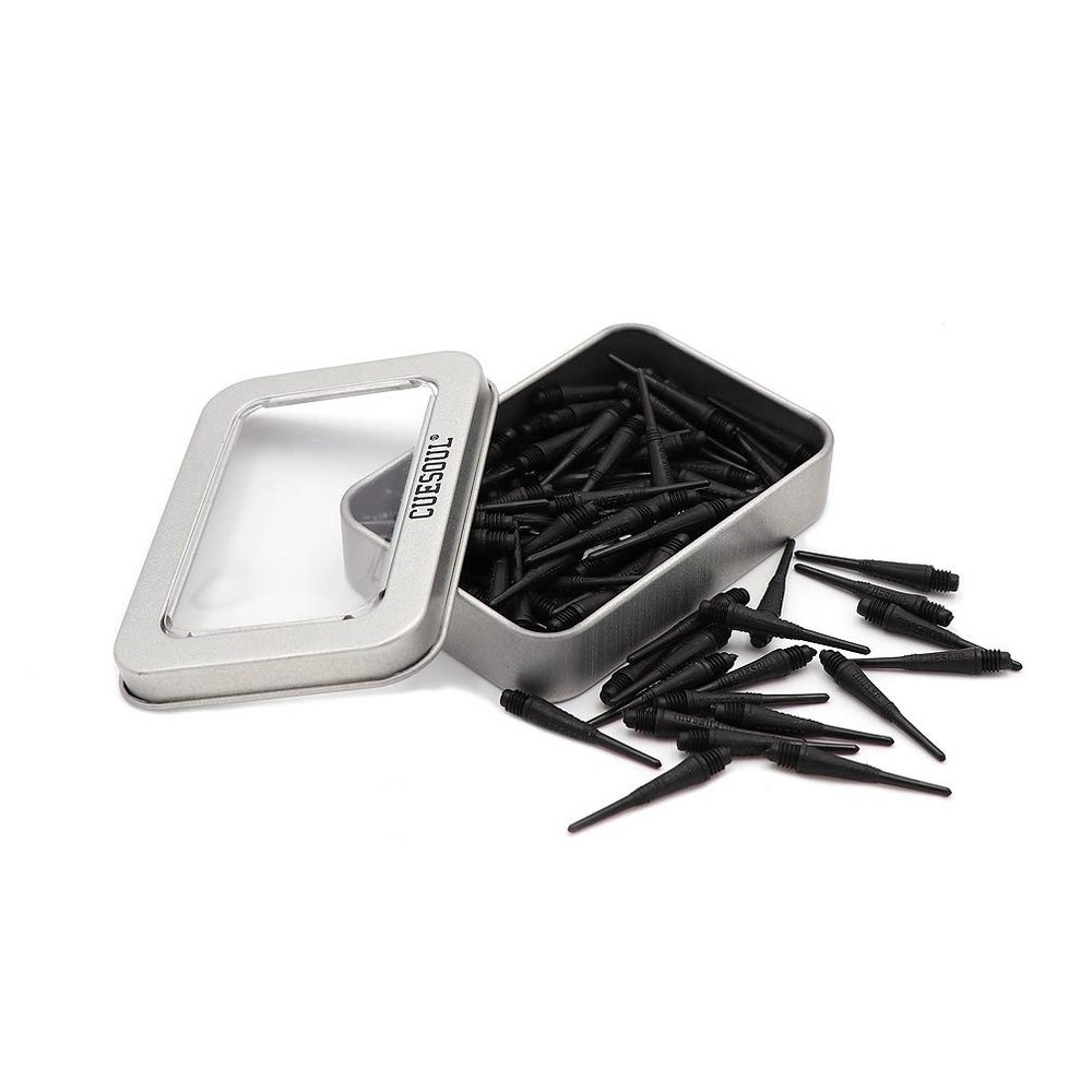 Soft Tip Darts Points 2BA Thread Black,Pack of 100 pcs