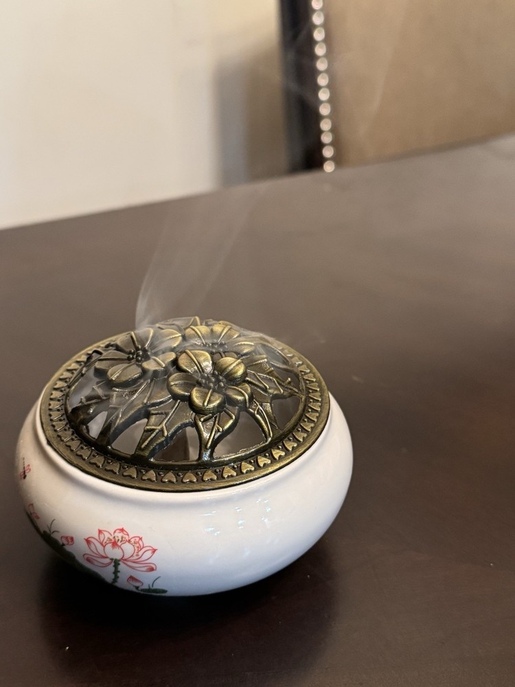 Incense Stick Holder Ceramic 1 Ct White
