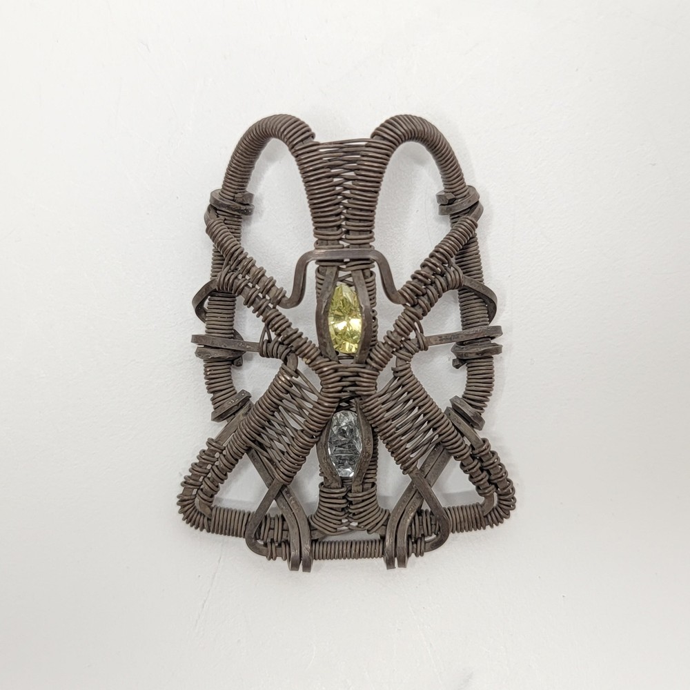 Jetpack - Oxidized Sterling Silver Wire Wrapped Pendant