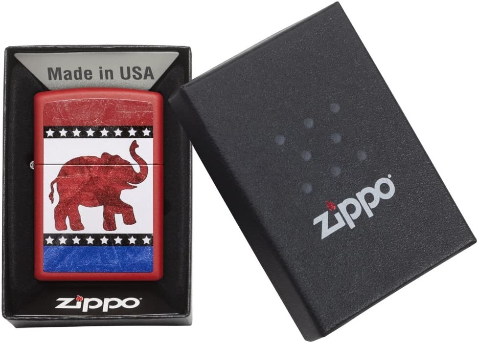 Zippo 29167 Republican Elephant Red Matte
