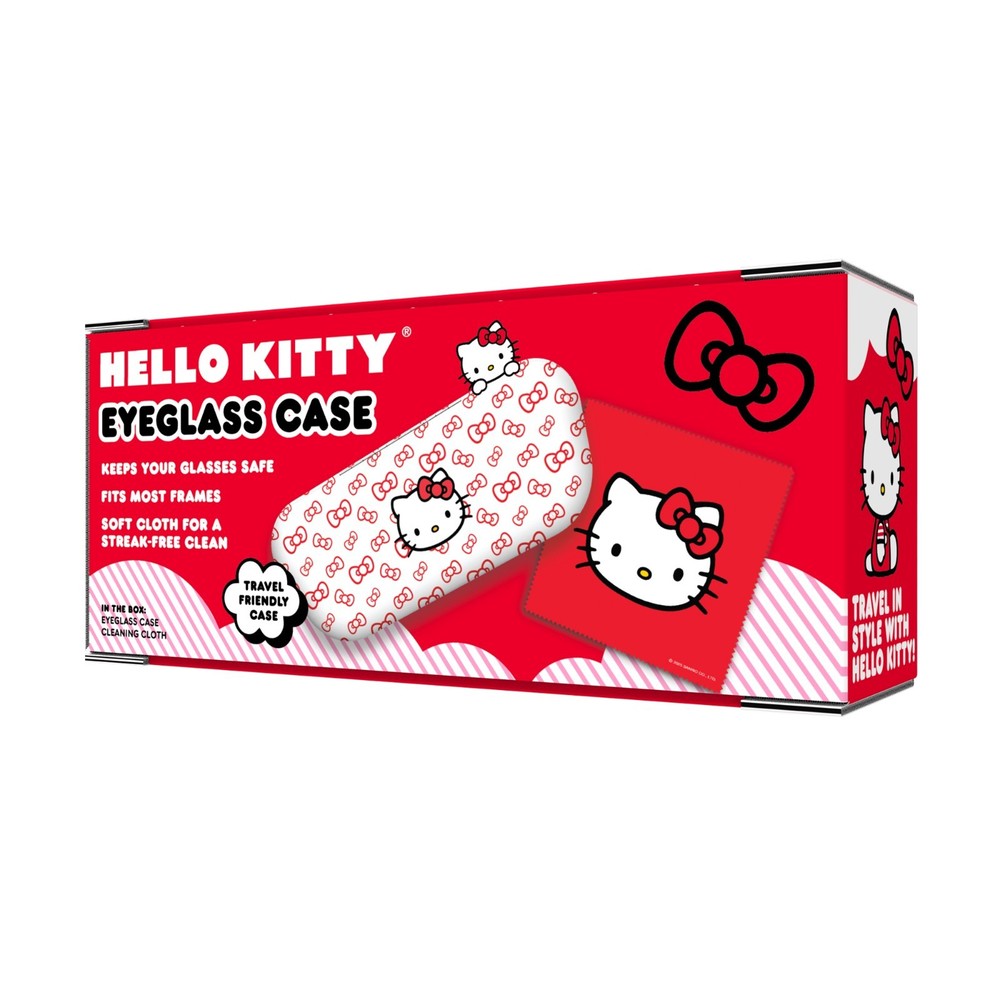 Hello Kitty Eyeglass Case - White