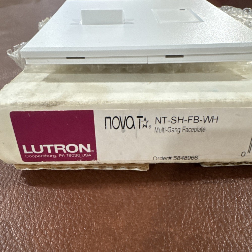 Lutron Nova NT-SH-FB-WH Multi Gang Faceplate