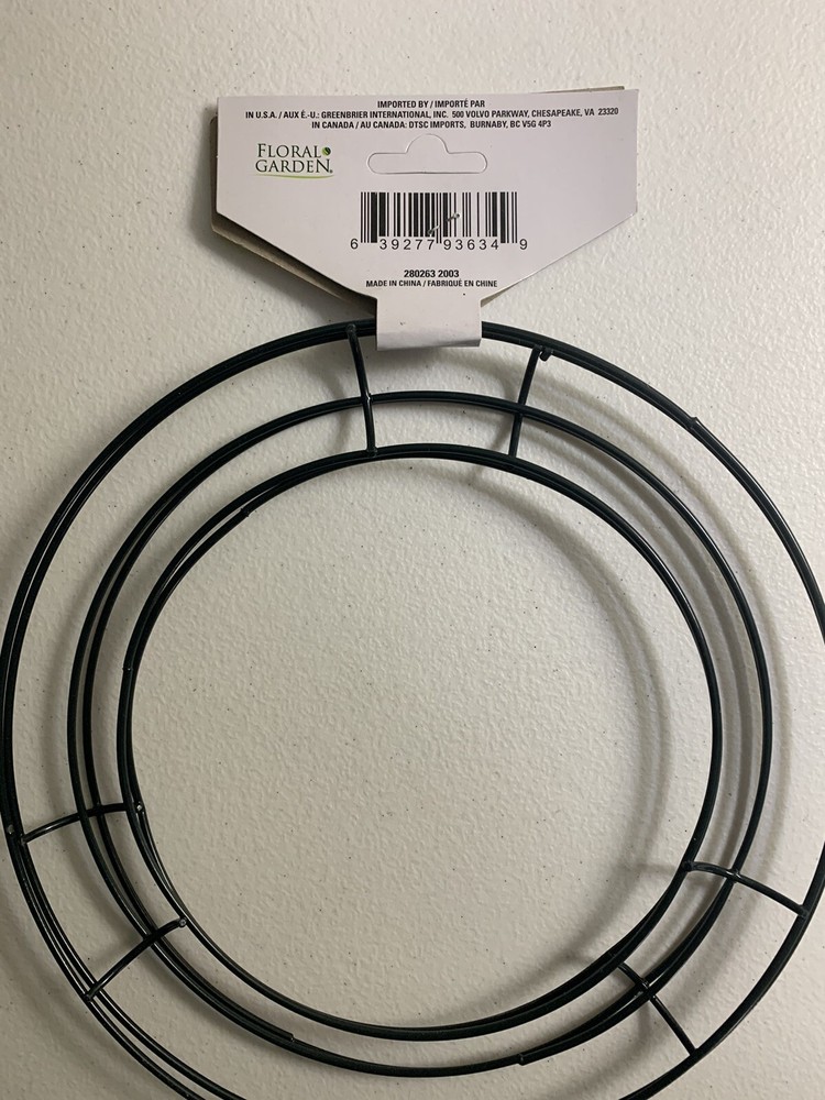 Lot 2, 2 Pack 8” Circle Metal Wire Wreath Frame Forms Table Wall Decor New