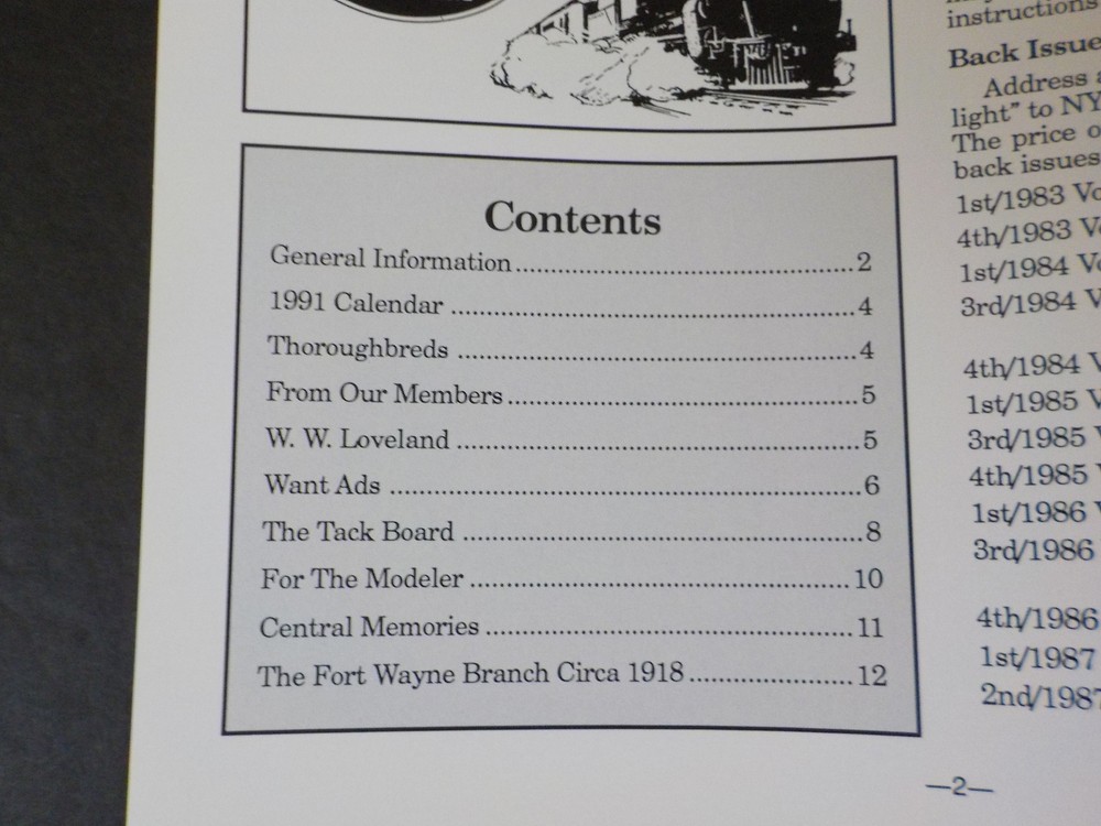 Central Headlight 1990 Third Quarter Fort Wayne Branch 1918