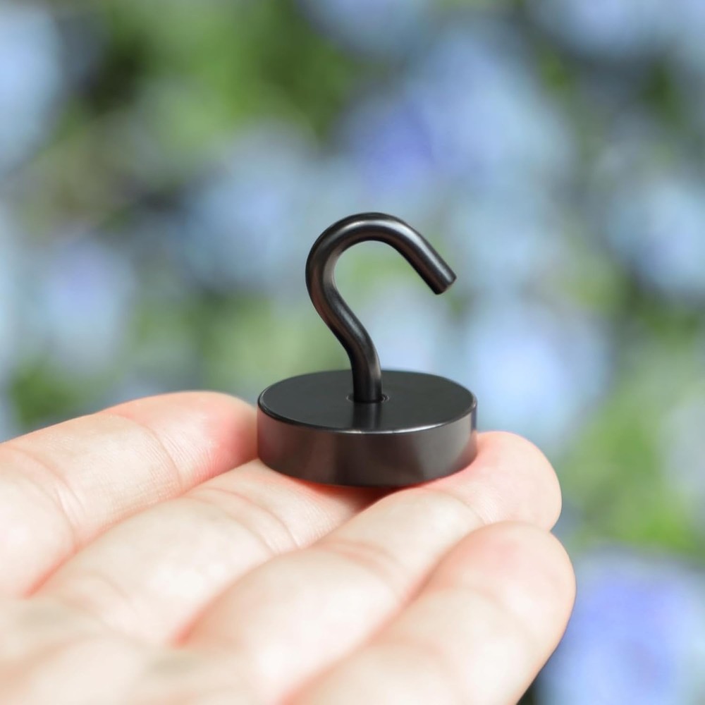 Magnetic Hooks, Heavy Duty, 10 Pack, Black