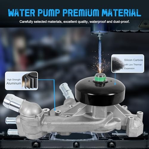 w/Thermostat Engine Aluminum Water Pump Compatible with Chevy Silverado 1500/