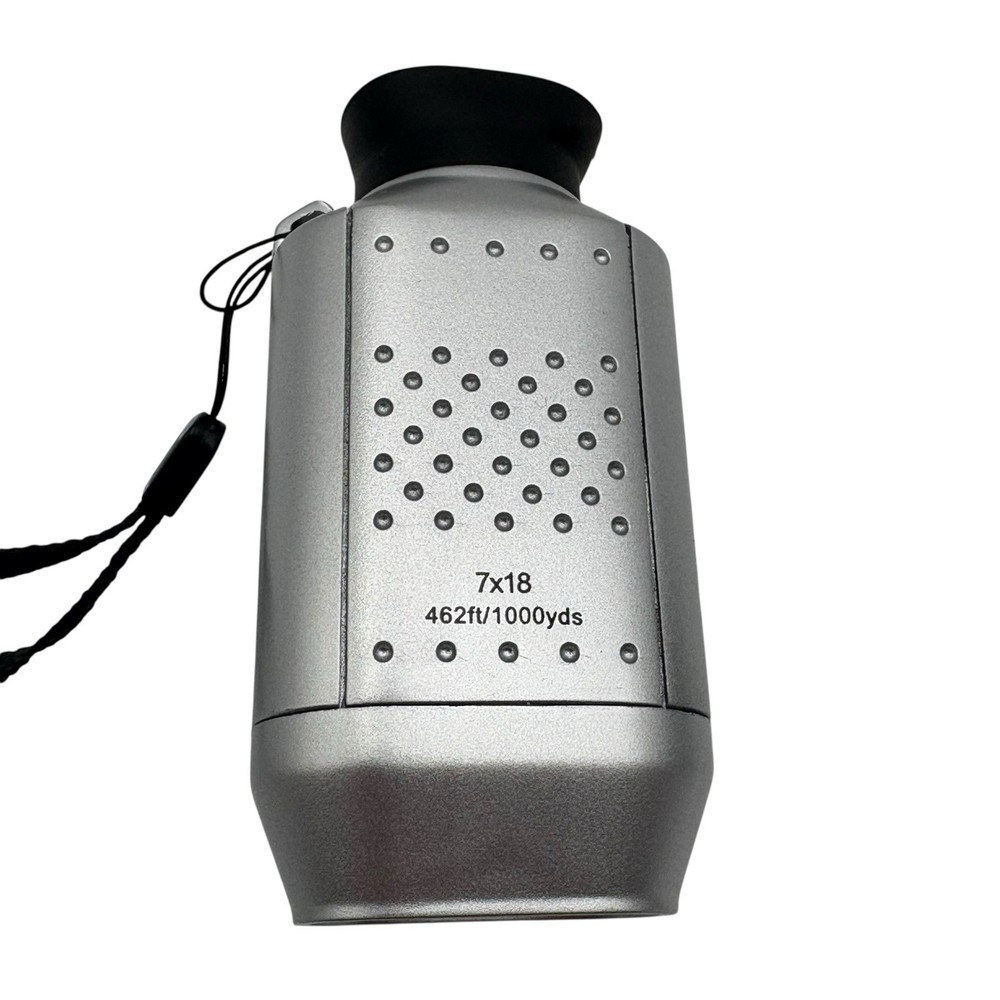 Warrior Custom Golf 7x18 Rangefinder Monocular Distance Scope with Case Silver