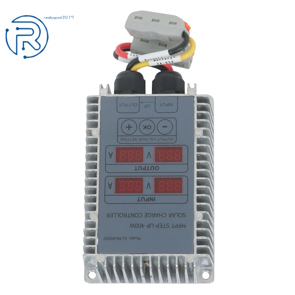 Solar Charge Controller, Boost MPPT 24‑85V Voltage LED Display Adjustable 400W