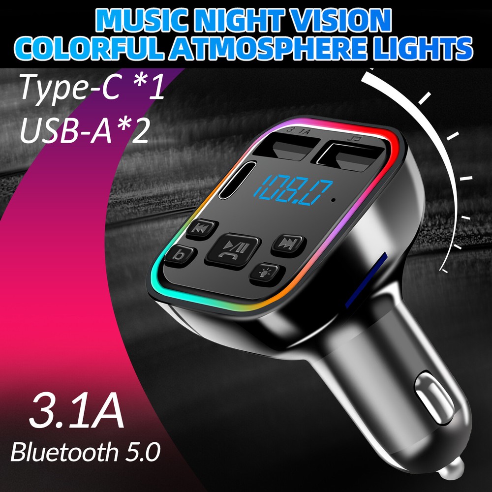 Car Handsfree FM Transmitter Wireless Adapter Bluetooth Receiver MP3 Player Kits