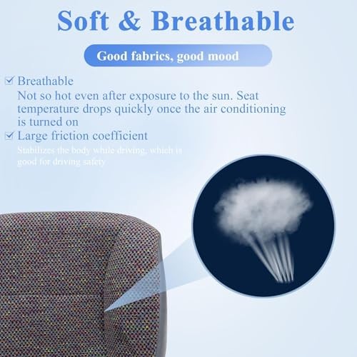 Mist Gray Front Driver Side Bottom Replacement Seat Cover Compatible with