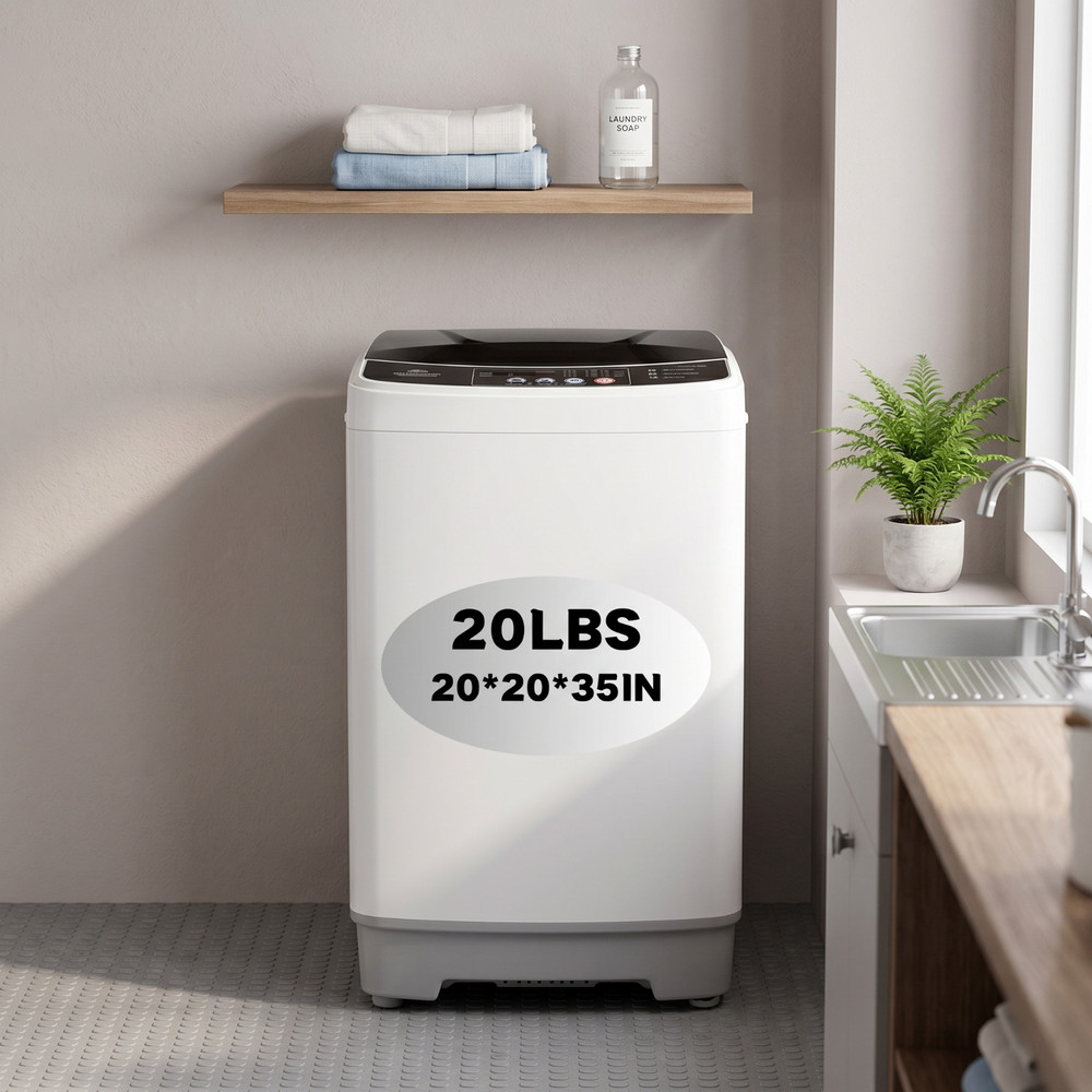 20lbs Portable Washing Machine - Full-Automatic Washing Machine with 10 Program