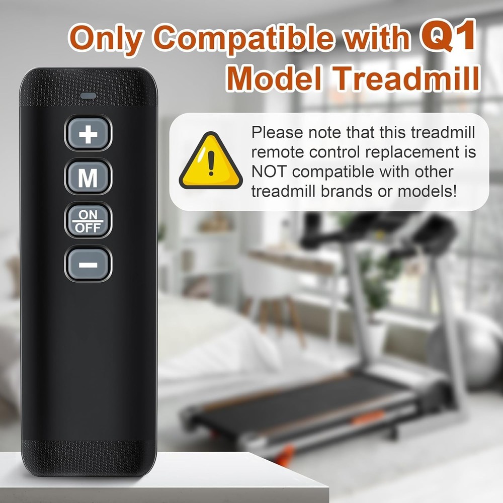 Replacement Treadmill Remote for Q1 Model - Easy Control, Battery Not Include...