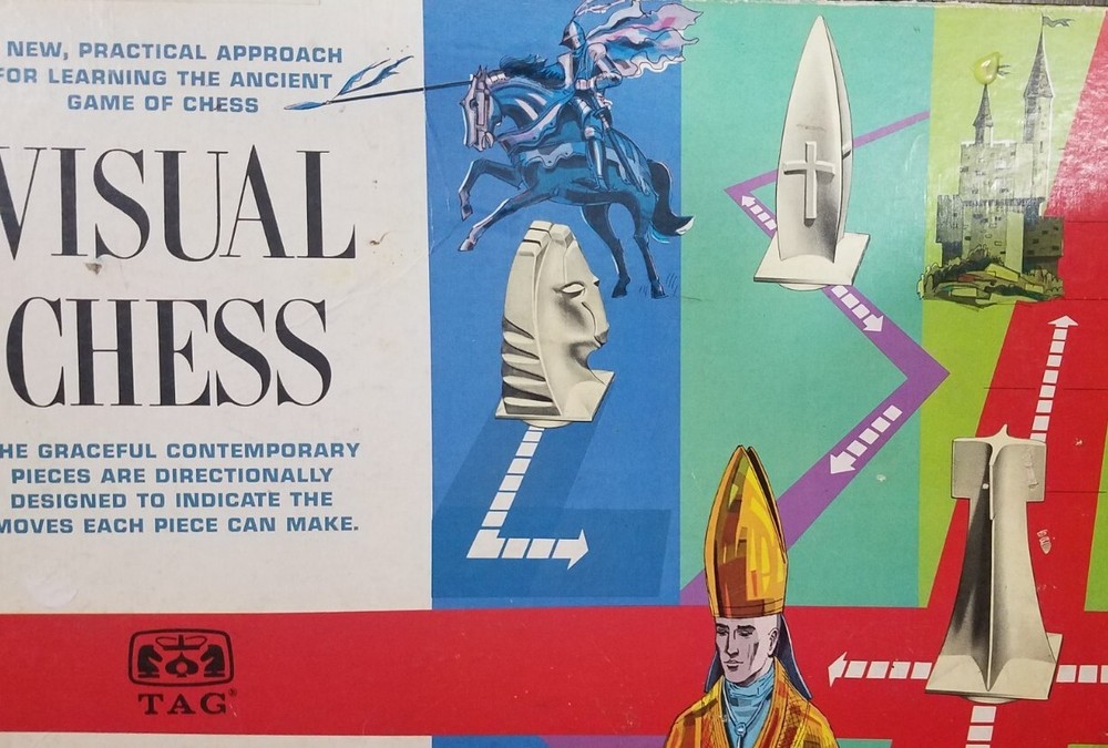 Visual Chess White Bishop x2 Replacement Pieces TAG Harvey Kidder (1965)