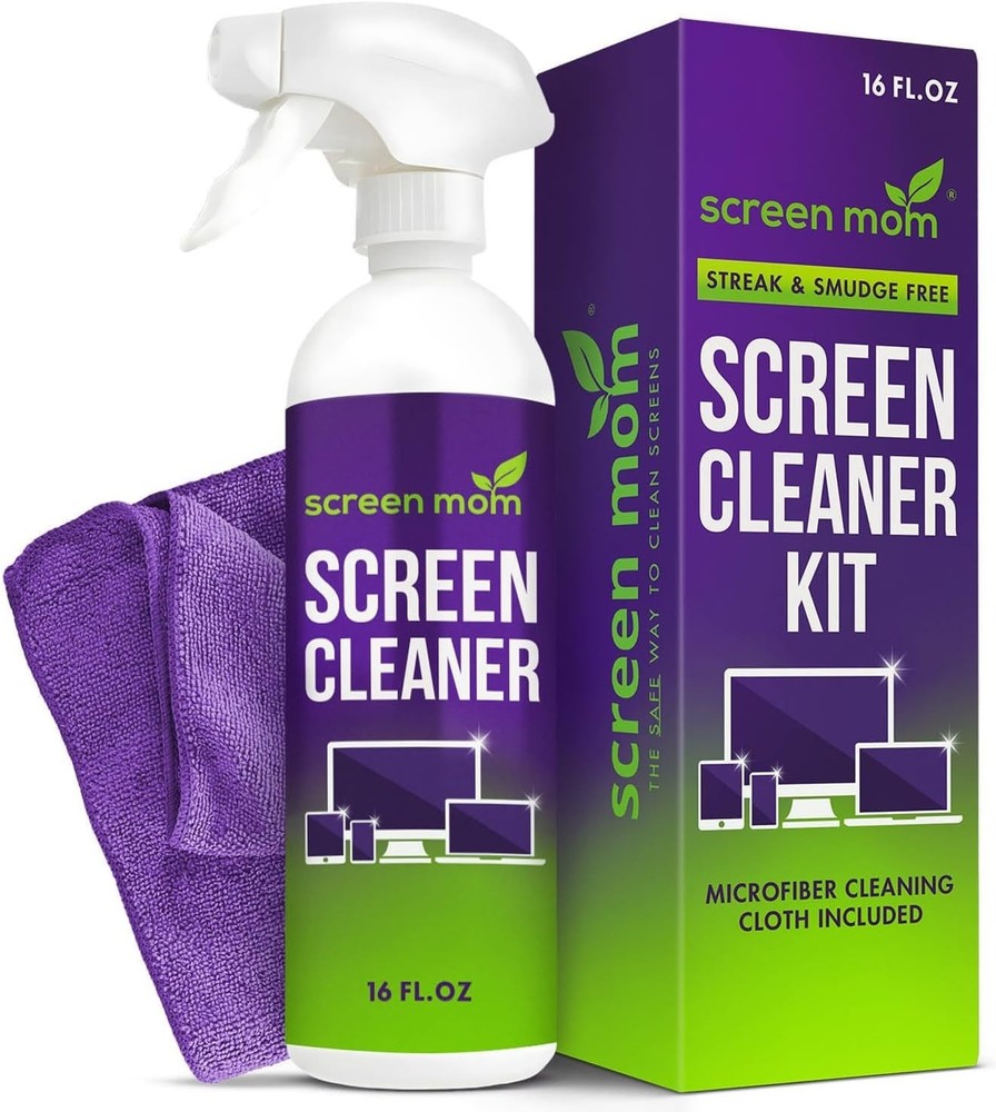 Computer Screen Cleaner Spray 16oz Microfiber Cloth Alcohol Free