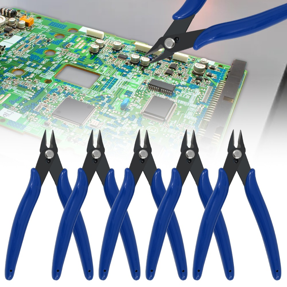 5x Micro Flush Cutter, 2 Pack Small Wire Cutters Spring Loaded Cutting Plier