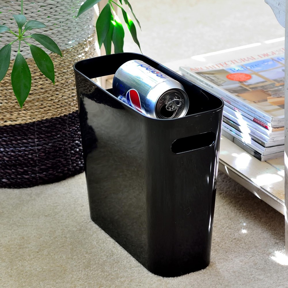 1.5 Gallon Slim Trash Can, Plastic Garbage Container Bin, Small Trash Bin