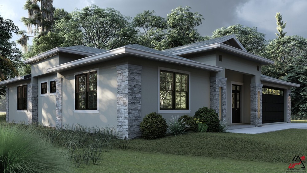 BLUEPRINTS CONTEMPORARY HOUSE PLAN ARCHUP #126
