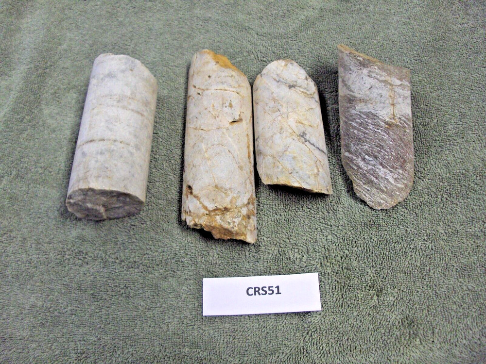 Split Core Samples From Alaska Gold Mine 4 Pieces Drill Core Samples CRS51