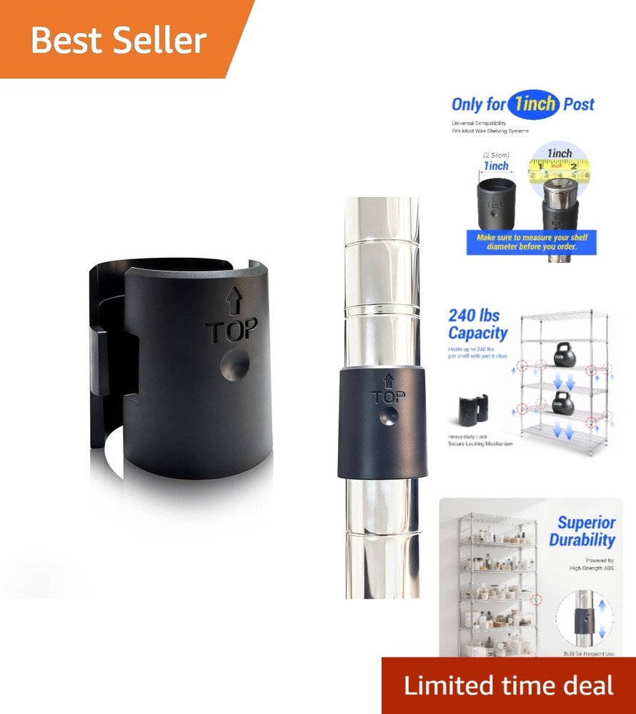 Universal 8-Pack Shelf Clips for 1-Inch Posts - Easy Installation & Reliability