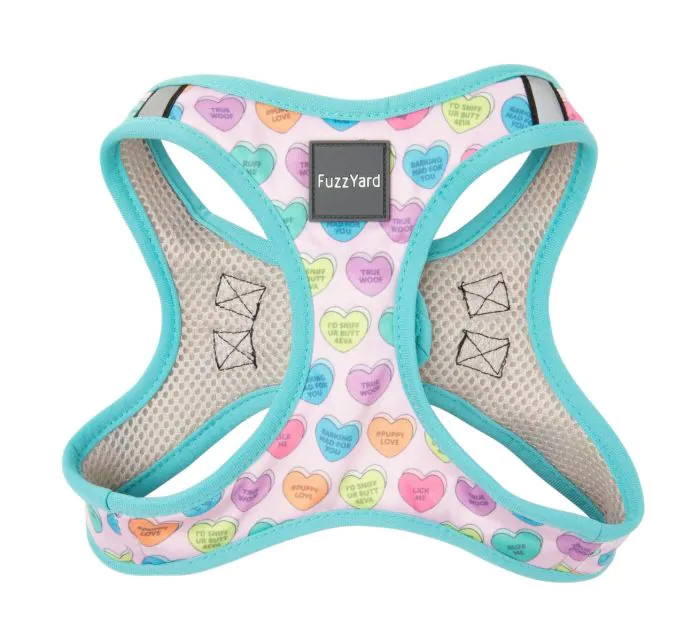 FuzzYard Candy Hearts Step-in Harness MEDIUM
