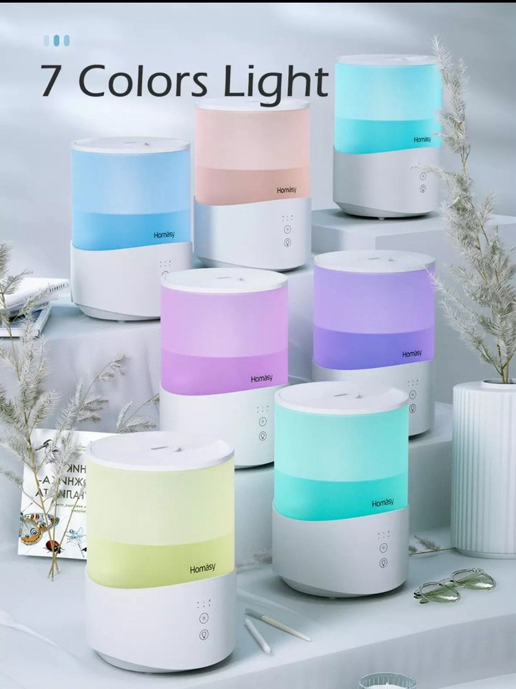 Homasy HM510A 2.5L Humidifier/Diffuser 7-Color Night Light