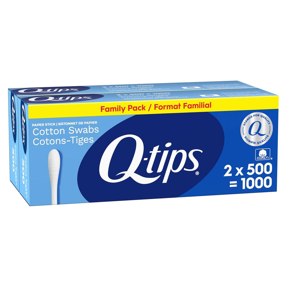 Cotton Swabs, 500 Count (Pack of 2)