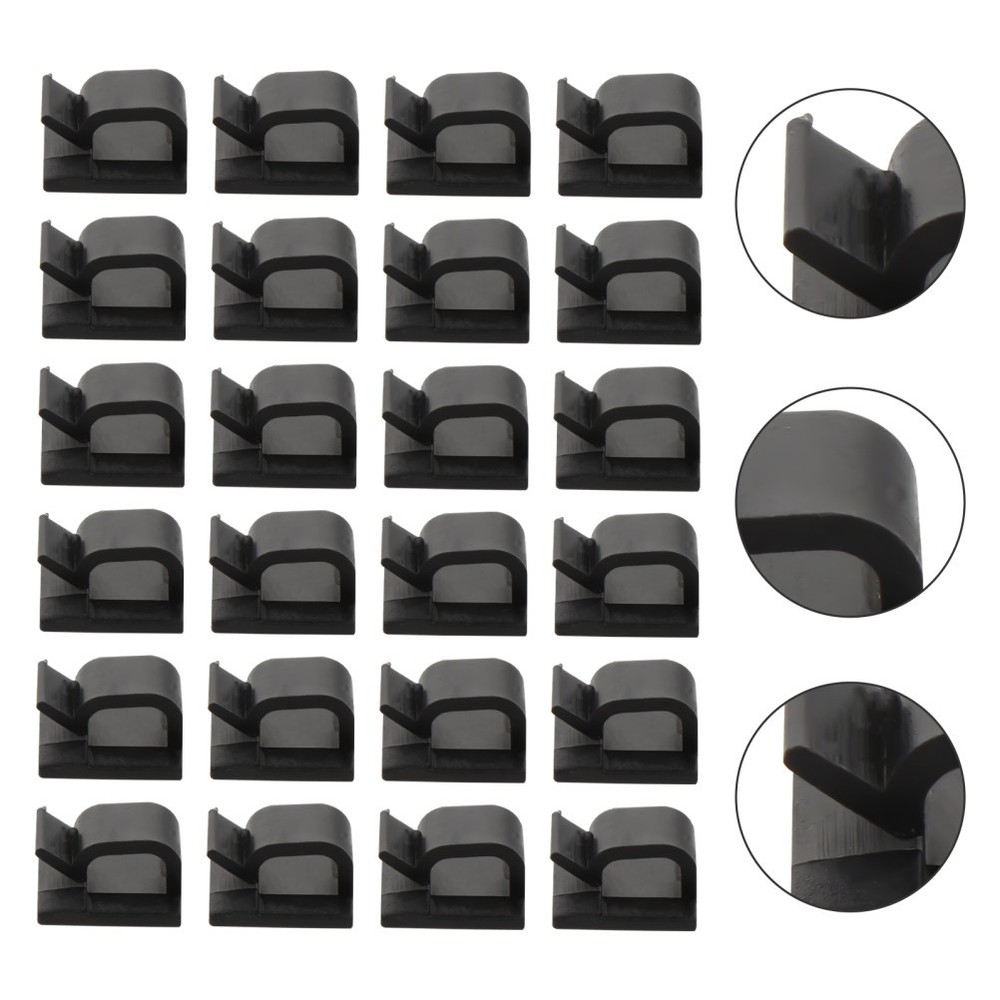 100 Pcs Self-adhesive Cable Wire Clips Practical Wire Buckle Management Clamps