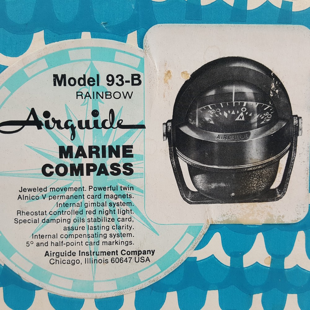 Airguide Marine Compass Model 93-B Rainbow Boat Ship Boating